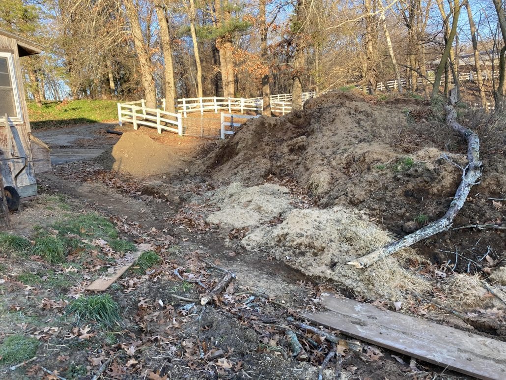 image of an excavation job being done in Hampton NH. Laffey Construction is one of the top excavation companies NH